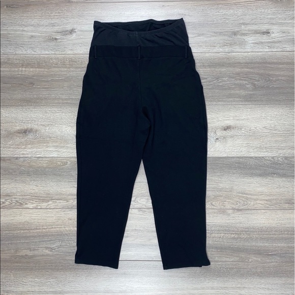 H&M Over The Bump Trouser Jersey Pant Medium Large Black - Picture 3 of 13